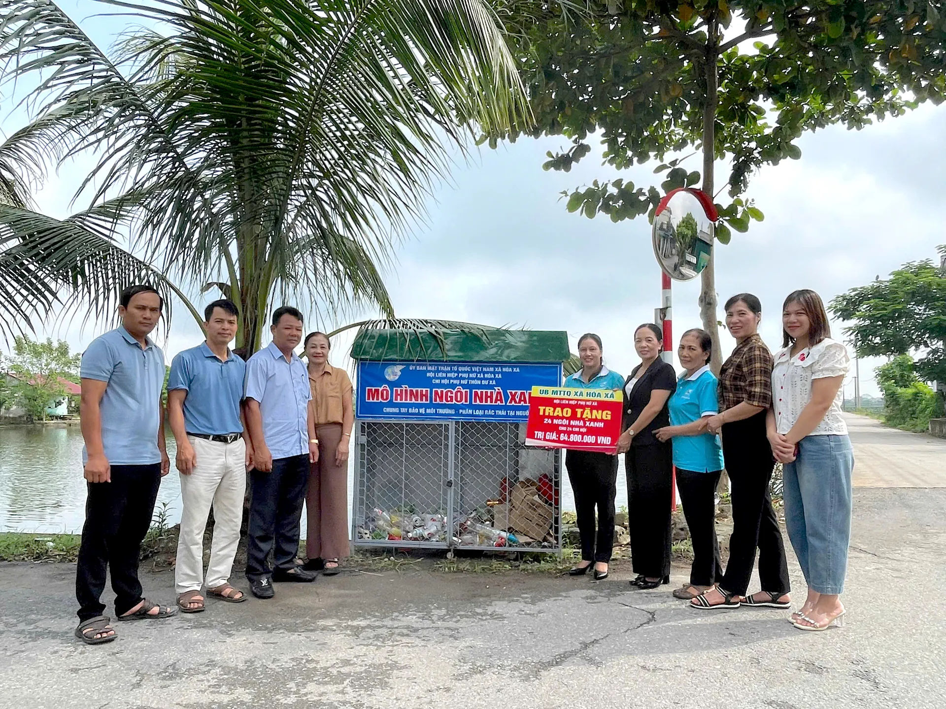 hoi-lhpn-xa-hoa-xa-lan-toa-mo-hinh-ngoi-nha-xanh-chung-tay-bao-ve-moi-truong